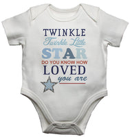Twinkle Twinkle Little Star Boys Baby Vests Bodysuits