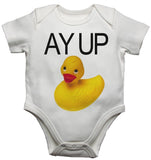 Ay Up Duck Yellow Rubber Duck Baby Vests Bodysuits