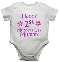 Happy First 1st Mothers Day Mummy Baby Vests Bodysuits
