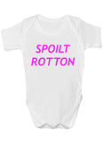 Spoilt Rotton Girls Baby Vests Bodysuits