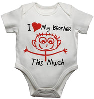 I Love My Brother This Much Baby Vests Bodysuits