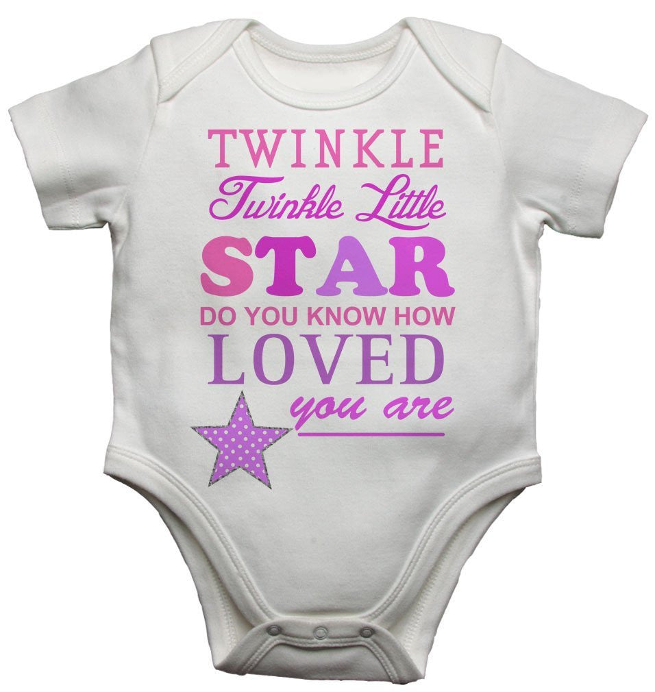 Twinkle Twinkle Little Star Girls Baby Vests Bodysuits