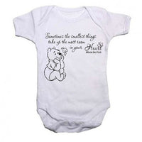 Winnie The Pooh Beautiful Quotation Baby Vests Bodysuits