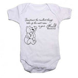 Winnie The Pooh Beautiful Quotation Baby Vests Bodysuits