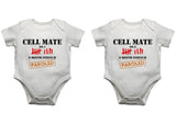 Cell Mates Twin Pack Baby Vests Bodysuits