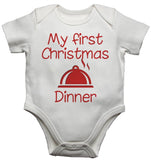 My First Christmas Dinner Baby Vests Bodysuits