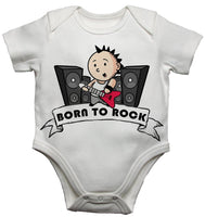 Born To Rock Baby Vests Bodysuits