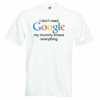 I Don't Need Google, My Mummy Knows Everything Baby T-shirt
