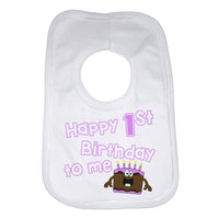Happy First Birthday To Me - Girl Baby Bib