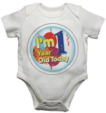 Im One Year Old Today Girls Baby Vests Bodysuits