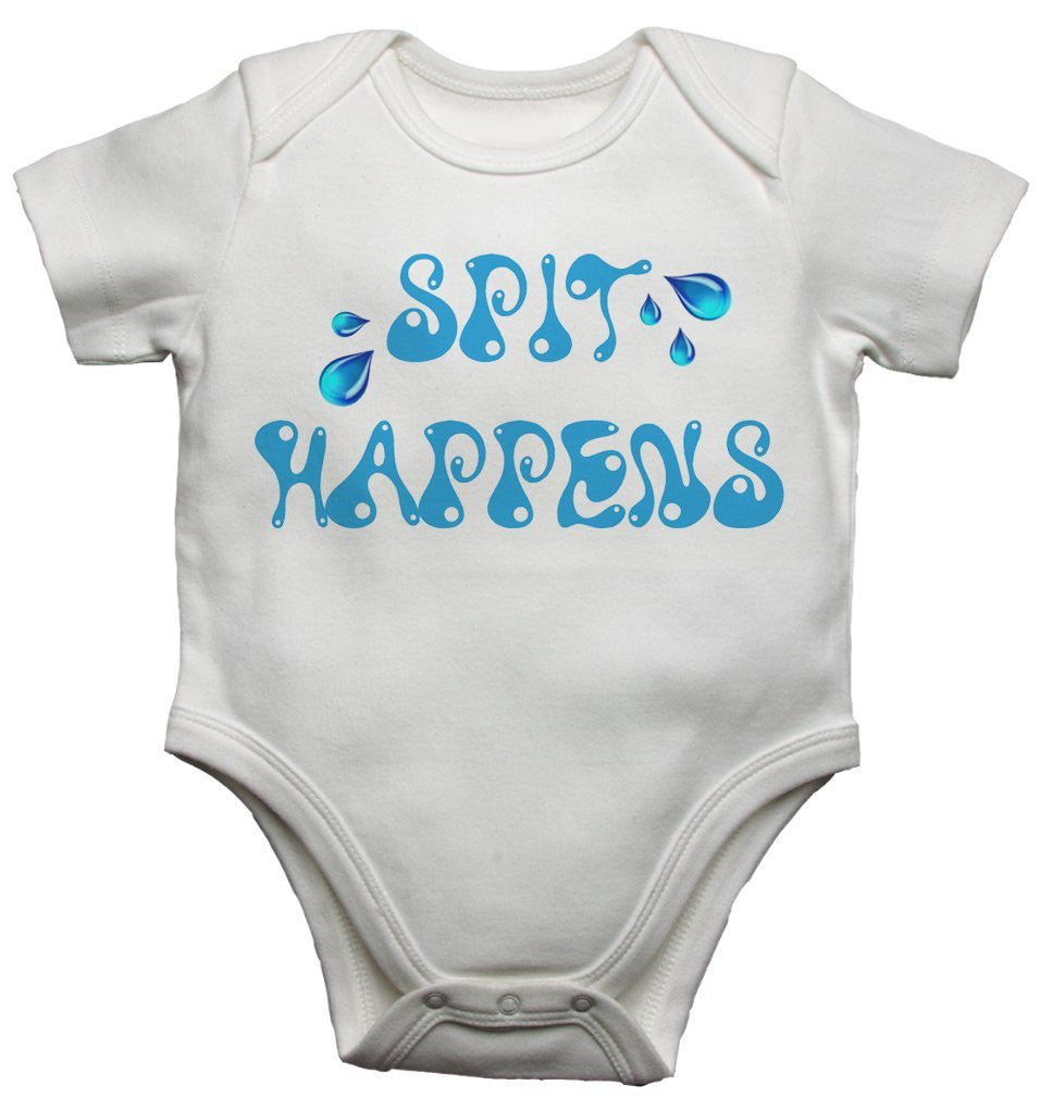 Spit Happens Funny Quotes Baby Vests Bodysuits