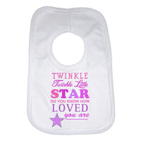 Twinkle Twinkle Little Star Girls Baby Bib
