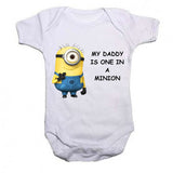 My Daddy Is One In A Minion Baby Vests Bodysuits
