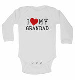 I Love My Grandad - Long Sleeve Baby Vests for Boys & Girls