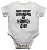 When I Grow Up Im Going to Play for Norwich City - Baby Vests Bodysuits for Boys, Girls