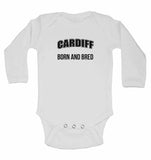 Cardiff Born and Bred - Long Sleeve Baby Vests for Boys & Girls