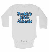 Dadddy's Little Miracle - Long Sleeve Baby Vests