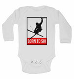 Born to Ski - Long Sleeve Baby Vests