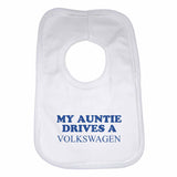 Baby Bib My Auntie Drives A Volkswagen - Unisex - White