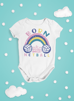 Born To Play Netball Baby Bodysuit Vest
