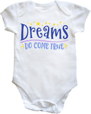 Dreams Do Come True Short Sleeved Cute Baby Vest Bodysuit