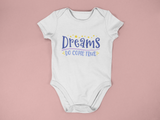 Dreams Do Come True Short Sleeved Cute Baby Vest Bodysuit