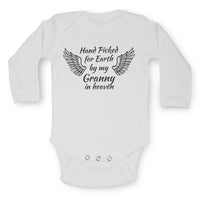 Hand Picked for Earth by My Granny in Heaven - Long Sleeve Baby Vests