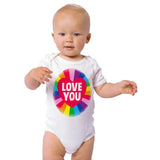 Soft Cotton Baby Vests Bodysuits Grow Rainbow Love You for Newborn Gift Key Workers