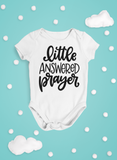 Little Answered Prayer Cute Baby Bodysuit Vest Baby Grow