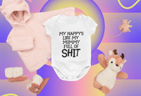 My Nappy's Like My Mummy - Funny Baby Vest Bodysuit