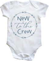 New To The Crew Short Sleeved Baby Bodysuit Vest