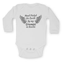 Hand Picked for Earth by My Gramps in Heaven - Long Sleeve Baby Vests