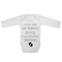 Baby Long Sleeved Vest Bodysuit My Parents Took Social Distancing Newborn Gift