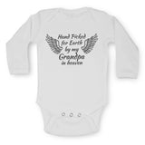 Hand Picked for Earth by My Grandpa in Heaven - Long Sleeve Baby Vests
