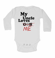 My Uncle Loves Me not Golf - Long Sleeve Baby Vests