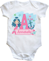 Personalised Mermaid Baby Vest Bodysuit - Personalise with any Name