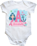 Personalised Mermaid Baby Vest Bodysuit - Personalise with any Name