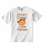 Uncle's Cheeky Little Monkey - Baby T-shirt