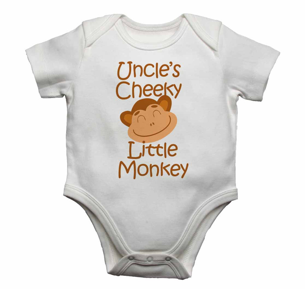 Uncle's Cheeky Little Monkey - Baby Vests Bodysuits for Boys, Girls