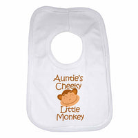 Auntie's Cheeky Little Monkey Baby Bibs