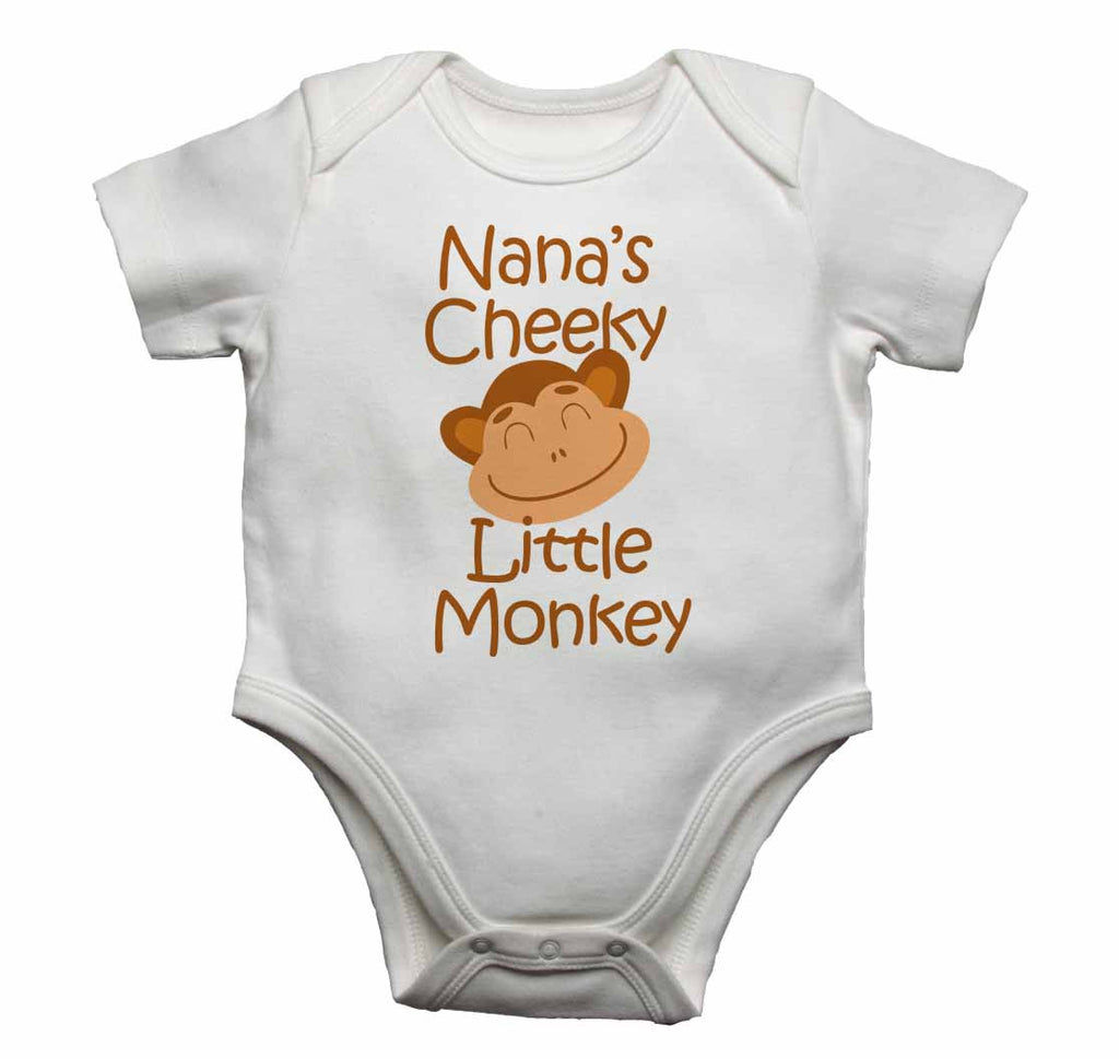 Nana's Cheeky Little Monkey - Baby Vests Bodysuits for Boys, Girls