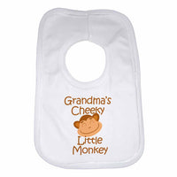 Grandma's Cheeky Little Monkey Baby Bibs