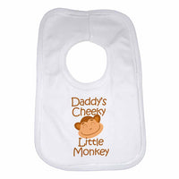Daddy's Cheeky Little Monkey Baby Bibs