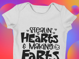 Stealin Hearts and Making Farts Funny Baby Bodysuit