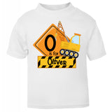Personalised Crane Construction Builder Childrens T-Shirt