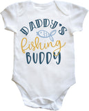 Daddys Fishing Buddy Short Sleeved Baby Vest Bodysuit