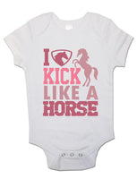 I Kick Like A Horse - Baby Vests Bodysuits for Boys, Girls