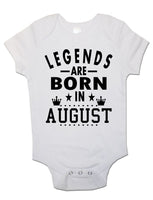Legends Are Born In August - Baby Vests Bodysuits for Boys, Girls