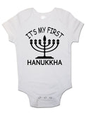 It's My First Hanukkha - Baby Vests Bodysuits for Boys, Girls