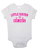 Little Sister EST. 2021 - Baby Vests Bodysuits for Boys, Girls
